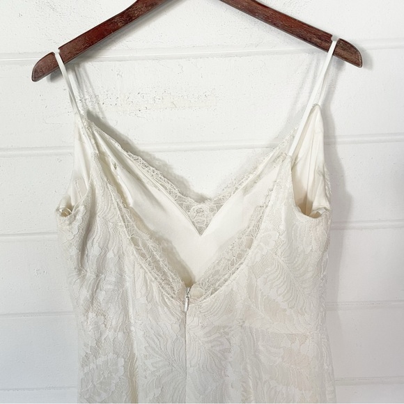 Melissa Sweet Leaf Pattern Lace A-Line Wedding Dress Size 14 - Picture 12 of 17